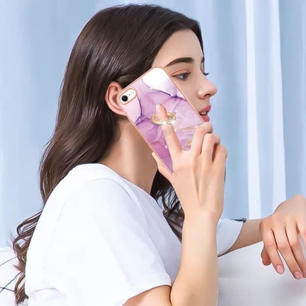 Marmormotiv iPhone SE (2022) / iPhone SE 2020 / iPhone 7 skal - Rosa Marmor Dis Rosa