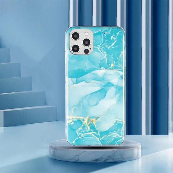 Marble iPhone 12 Pro Max Etui - Grønn Green