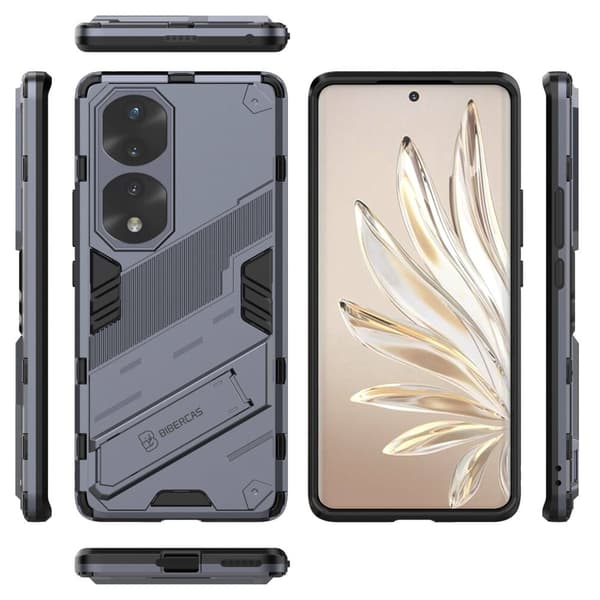 Stødsikker Hybrid Cover med A Moderne Touch til Honor 70 Pro - Mørkeblå Blue