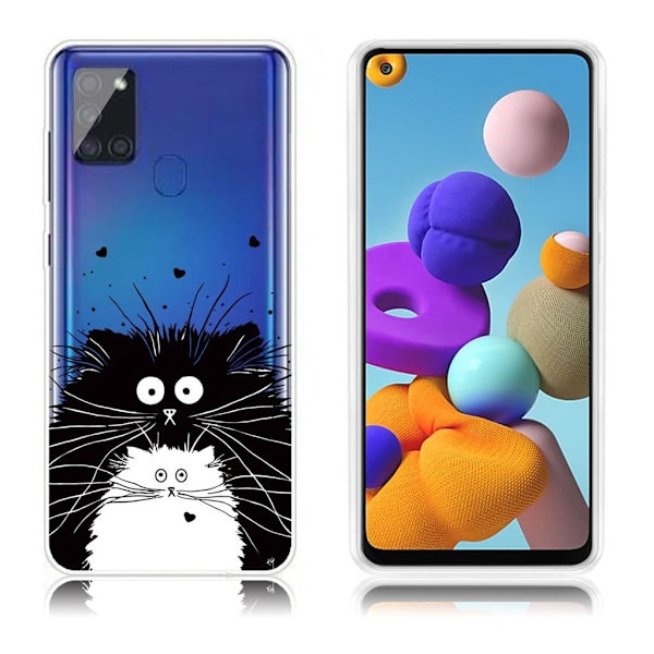 Deco Samsung Galaxy A21s skal - Två Katter Svart