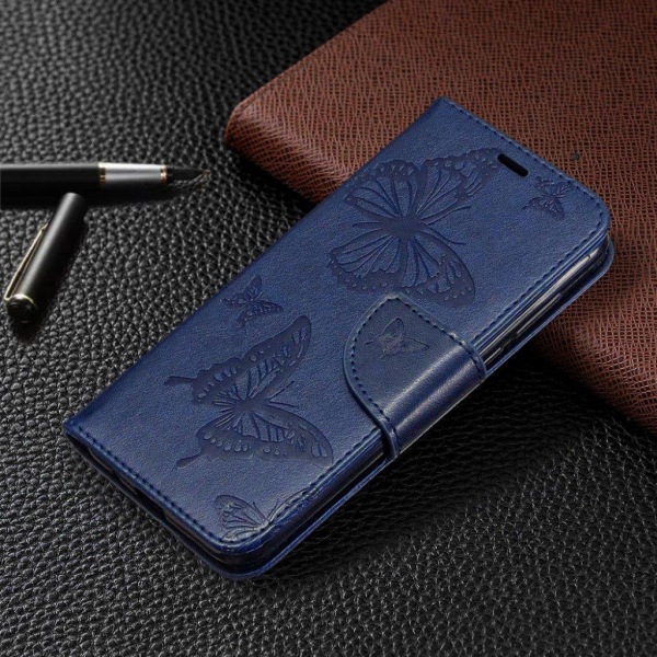 Butterfly Huawei Y5p / Honor 9s Flip Etui - Blå Blue