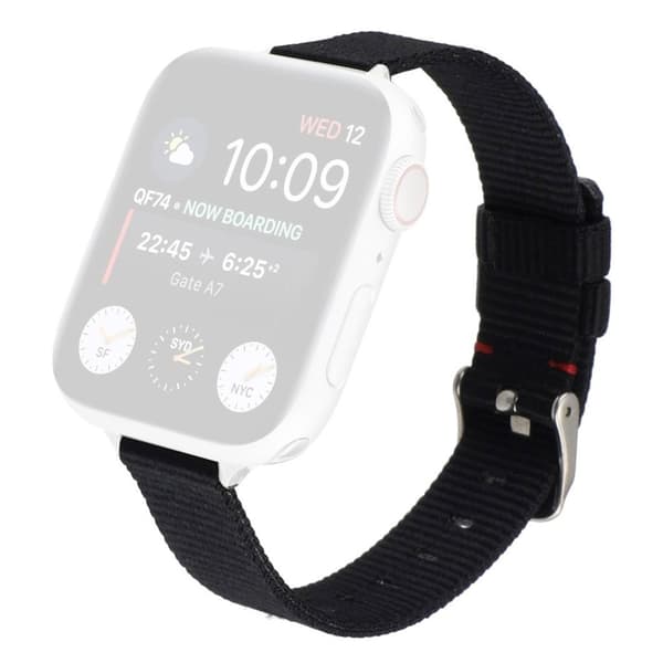 Apple Watch Series 6 / 5 44mm nylonkellonauha - Musta Black