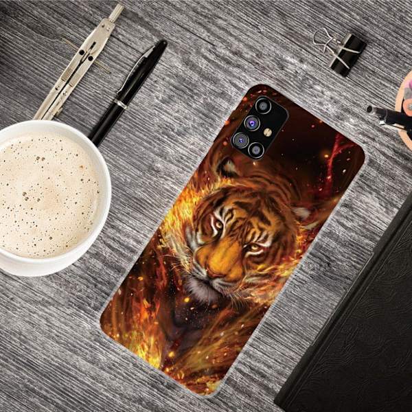 Deco Samsung Galaxy M51 skal - Tiger / Eld Orange