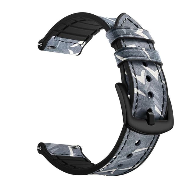Huawei Watch GT / GT 2 42mm / 46mm / Magic ægte læder Urrem - Sort Thorn Black