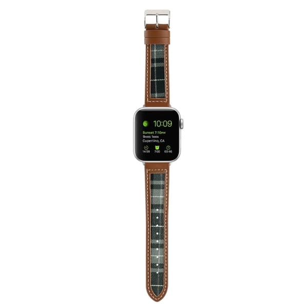Apple Watch Series 8 (41 mm) tøy- og lærrem - Grønn Green