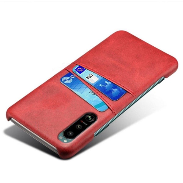 Sony Xperia 5 III skal med korthållare - Röd Röd
