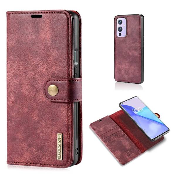 DG.Ming Oneplus 9 2-in-1 Pung Etui - Rød Red