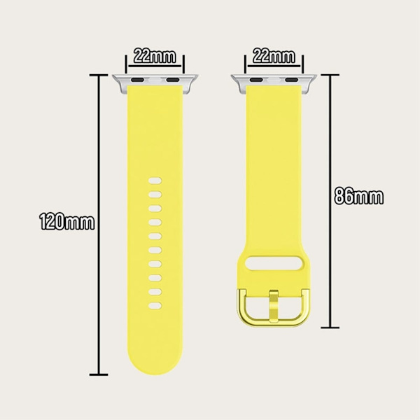 Apple Watch (41mm) enkel silikone-urrem - Gul Yellow