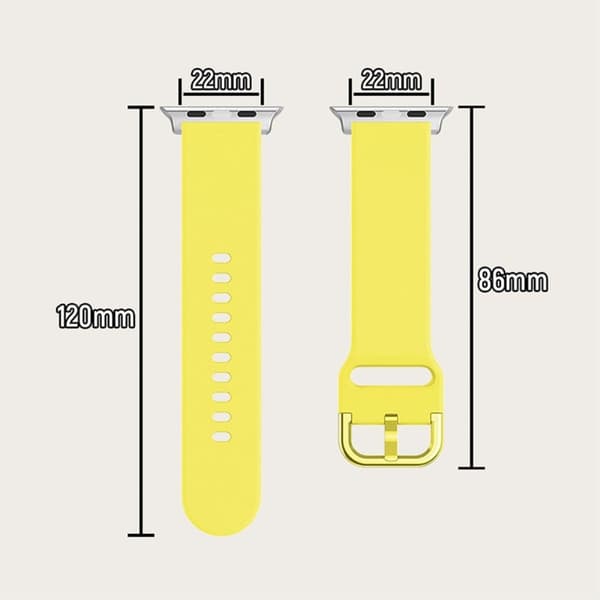 Apple Watch (41mm) klockarmband i enkel silikon - Gul Gul