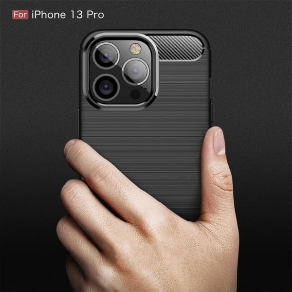 Carbon Flex iPhone 13 Pro deksel - Svart Black