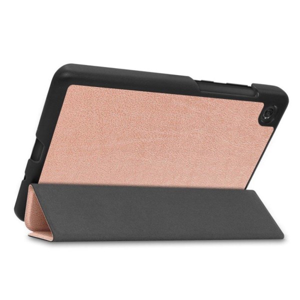 Lenovo Tab M7 litchi leather flip case - Rose Gold Rosa