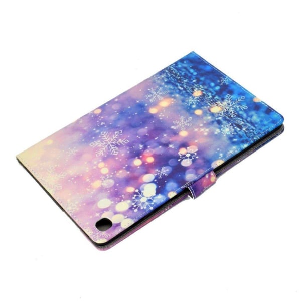 Samsung Galaxy Tab A 10.1 (2019) mønster læder etui - Lys og Snefnug Multicolor