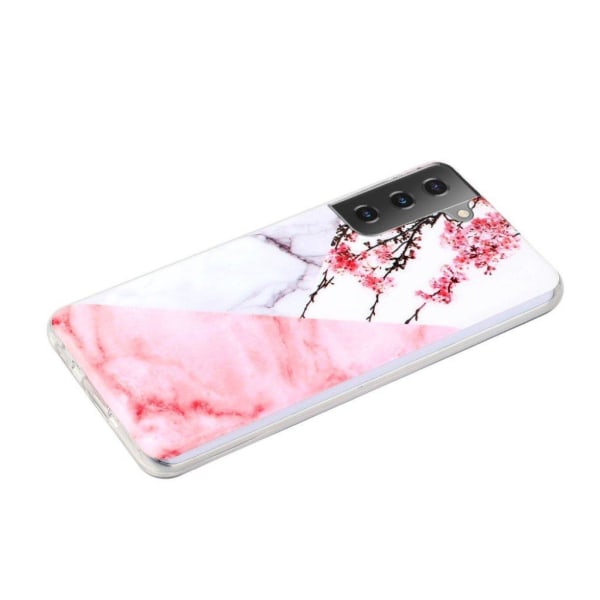 Marble Samsung Galaxy S21 Etui - Vintersøt Pink