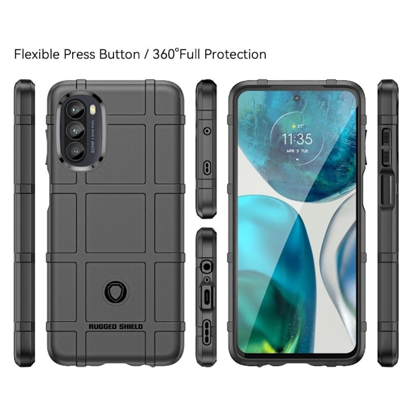 Rugged Shield Motorola Moto G52 cover - Sort Black
