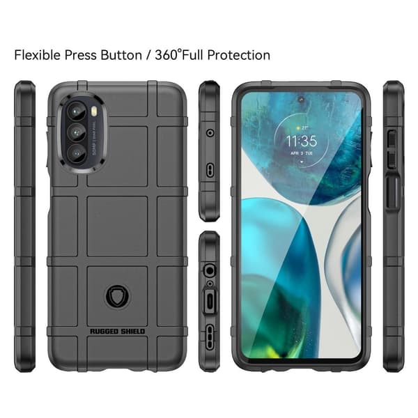 Rugged Shield Motorola Moto G52 kotelot - Musta Black