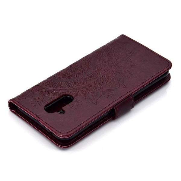 Huawei Mate 20 Lite toteemi printti kuviollinen synteetti nahkainen lompakko suojakotelo - Ruskea Brown