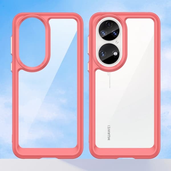 Huawei P50 / Huawei P50E smart akryldeksel - Rød Red