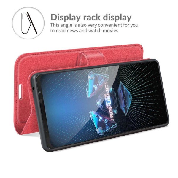 Classic Asus Rog Phone 5 Flip Etui - Rød Red