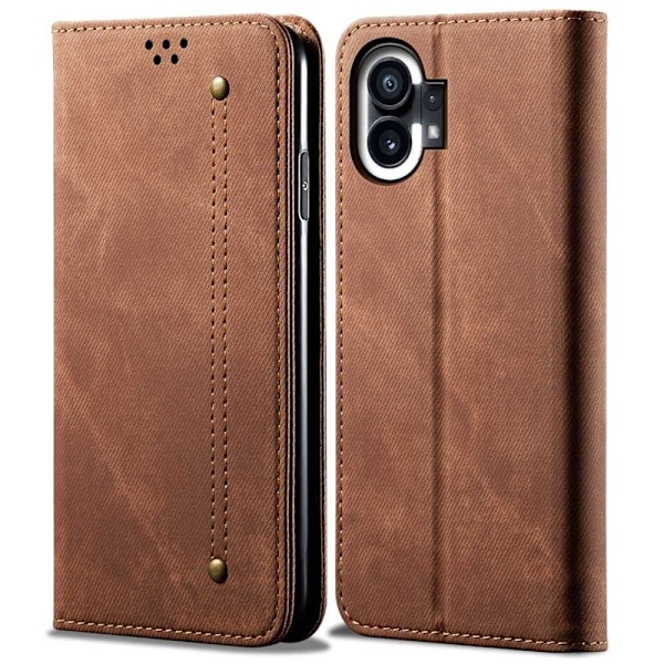 Jeans Nothing Phone (1) Flip Etui - Kaffe Brown