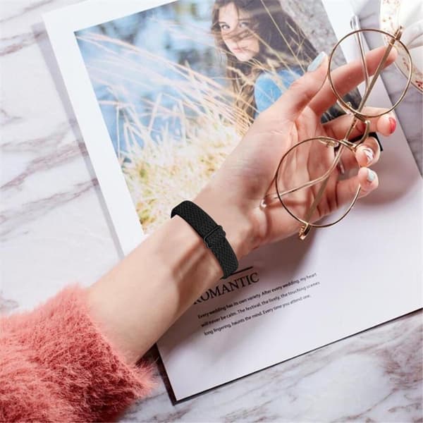 Xiaomi Mi Band 7 elastinen nailon kellonhihna - Musta Black