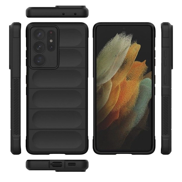 Mjukt greppformat Samsung Galaxy S21 Ultra 5G skal - Vit Vit