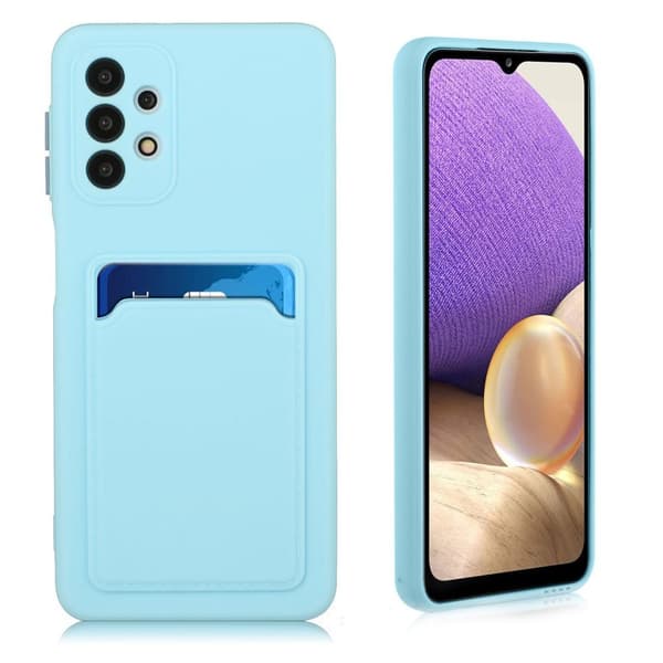 Card Holder Cover til Samsung Galaxy A32 - Babyblå Blue