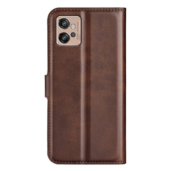 Læderetui med Pung til Motorola Moto G32 - Brun Brown