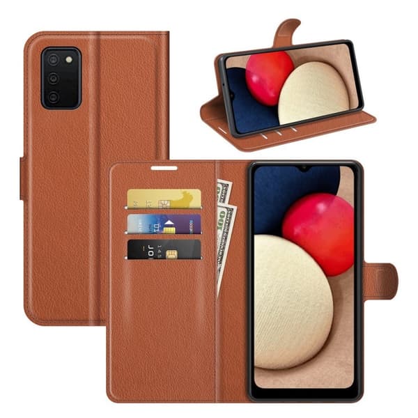Classic Samsung Galaxy A03s flip etui - Brun Brown