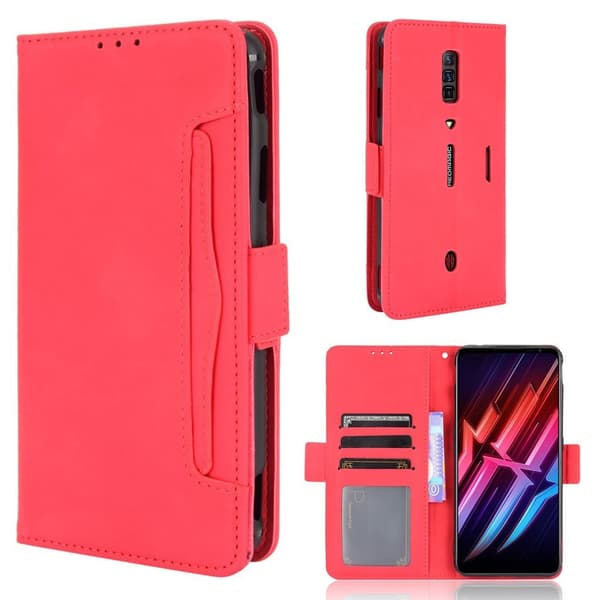 Modern-styled Læder Pung Etui til Zte Nubia Red Magic 6 / 6 Pro - Rød Red
