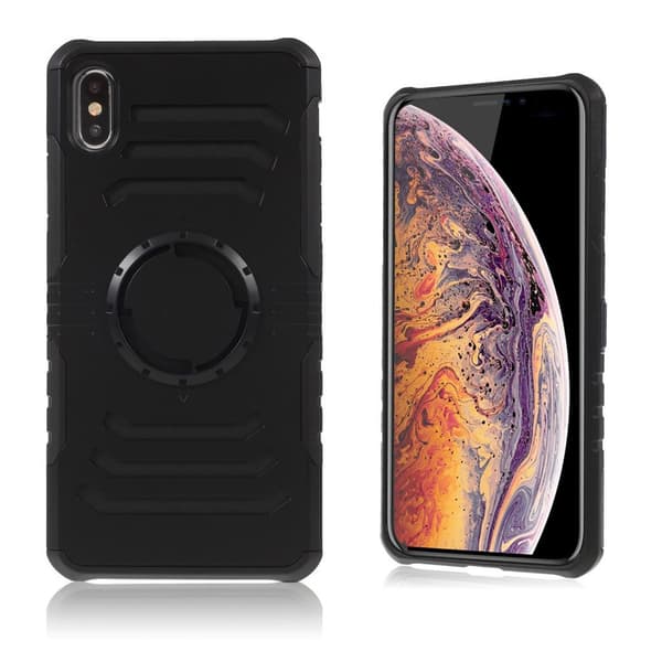 iPhone 9 Plus beskyttelses deksel av hybrid materiale - Svart Black