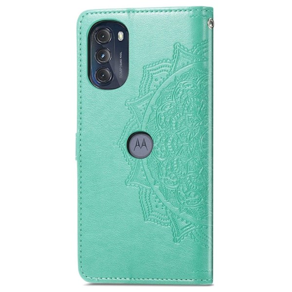 Mandala läder Motorola Moto G (2022) fodral - Grön Grön