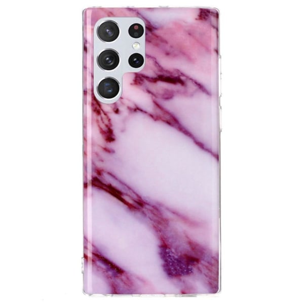 Marble Samsung Galaxy S22 Ultra Etui - Lilla Purple