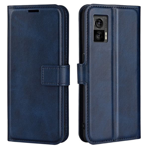 Lompakko Nahkakotelo For Motorola Edge 30 Neo - Sininen Blue