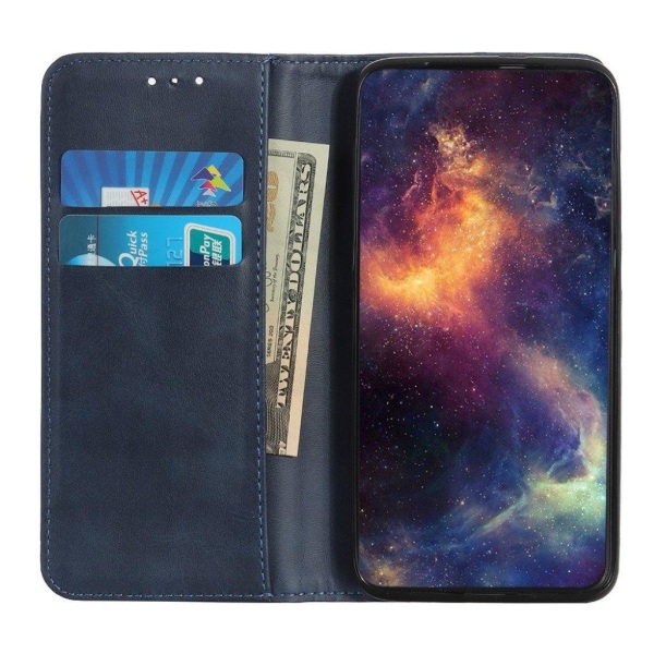 Wallet-style ægte Læder Flipcase til Xiaomi Mi 11i / K40 / Poco F3 - Blå Blue