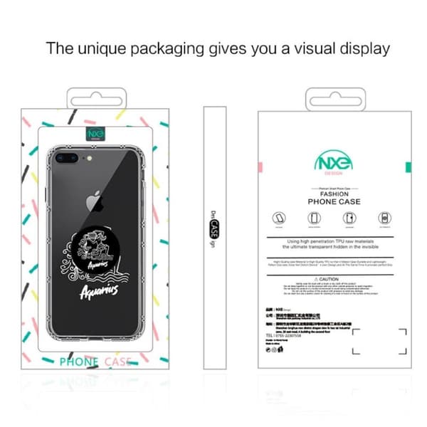 NXE iPhone 7 Plus og 8 Plus Deksel laget av plastikk og silikon - Vannmannen Multicolor
