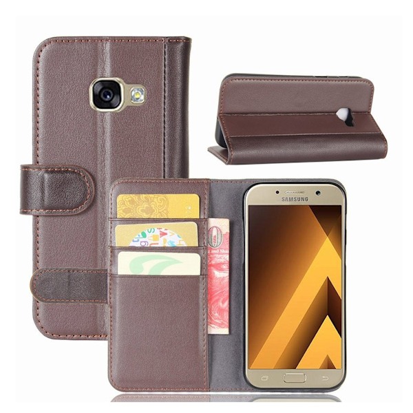 Samsung Galaxy A5 (2017) Udsøgt etui i ægte læder - Brun Brown