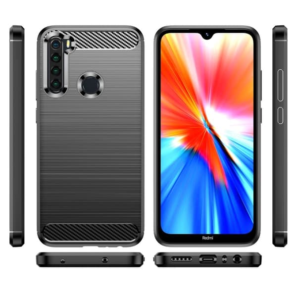 Carbon Flex Xiaomi Redmi Note 8 2021 / Xiaomi Redmi Note 8 skal - Svart Svart