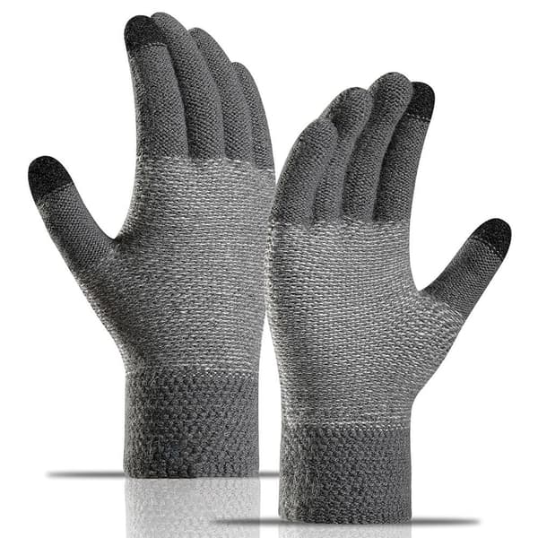 WM Kosketusnäytön neuloskäsineet - Harmaa Silver grey