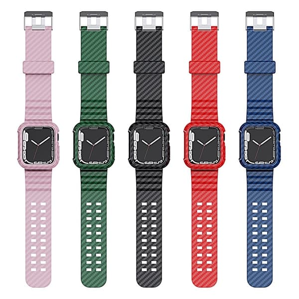 Apple Watch (41mm) fleksibel urrem i kulfiber - Lyserød Pink