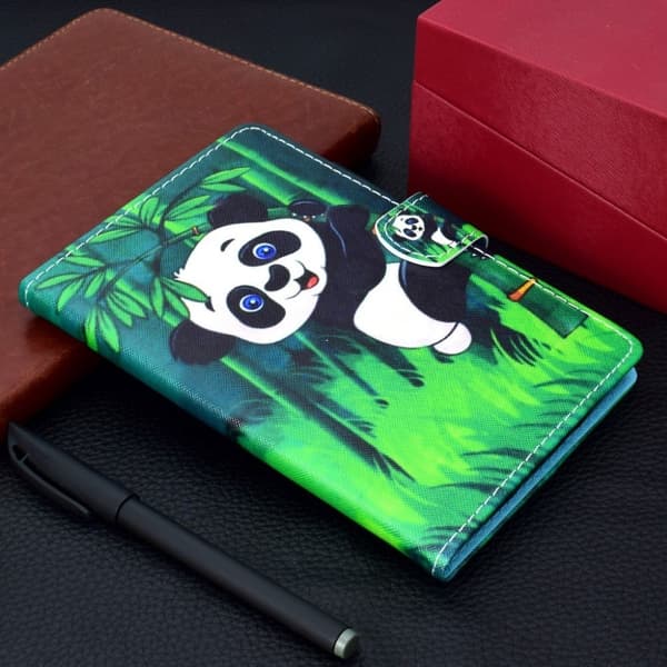 iPad Pro 11 inch (2018) stilrent vikbart syntetläder skyddsfodral med bildmotiv - Panda multifärg