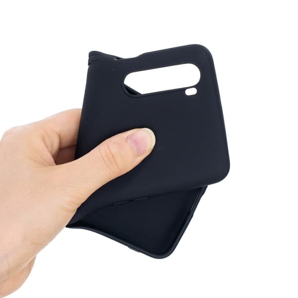 Pure Colour Matte Soft TPU Cover Phone Case til OnePlus Nord - Sort Black