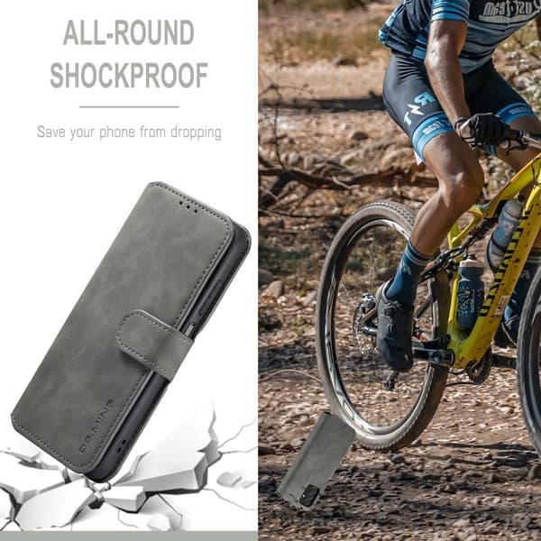DG.Ming Retro Samsung Galaxy A13 4G fodral - Silver/Grå Silvergrå
