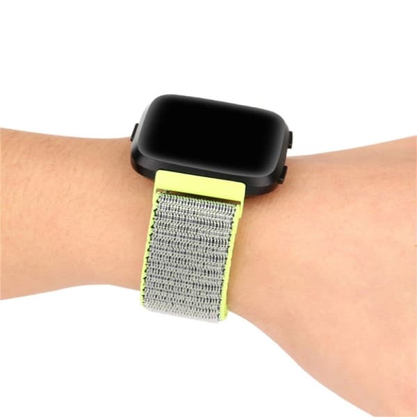 FitBit Versa Nailon Vaihtoranneke Tarra Kiinnitys - Vihreä Green