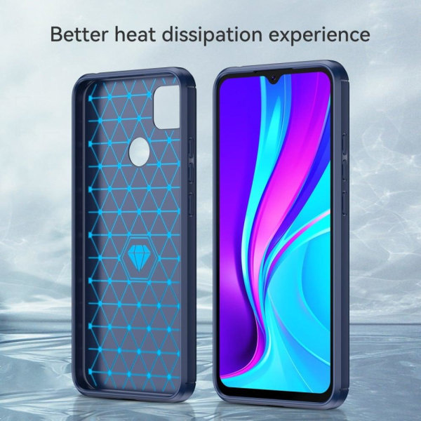 Carbon Flex Xiaomi Poco C3 / Xiaomi Poco C31 / Xiaomi Redmi 9C / Xiaomi Redmi 9 Activ skal - Blå Blå