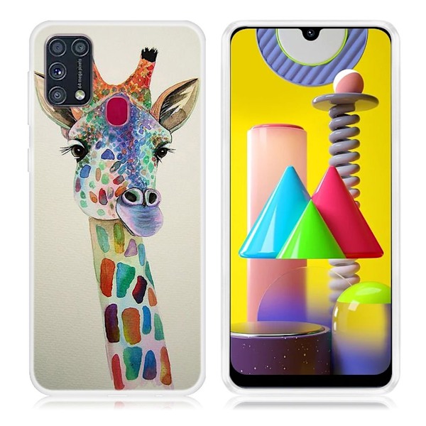 Deco Samsung Galaxy M31 Cover - Giraf Multicolor