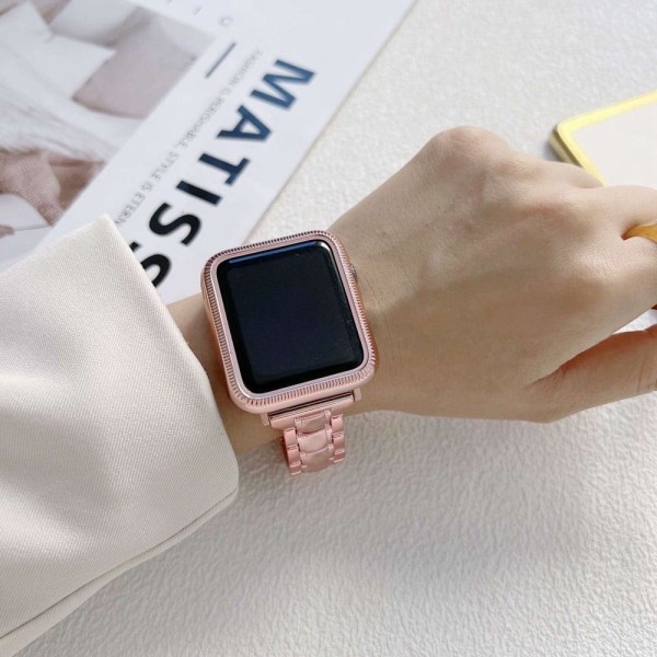 Apple Watch Series 8 (45mm) acrylic triple bead watch strap - Pi Pink
