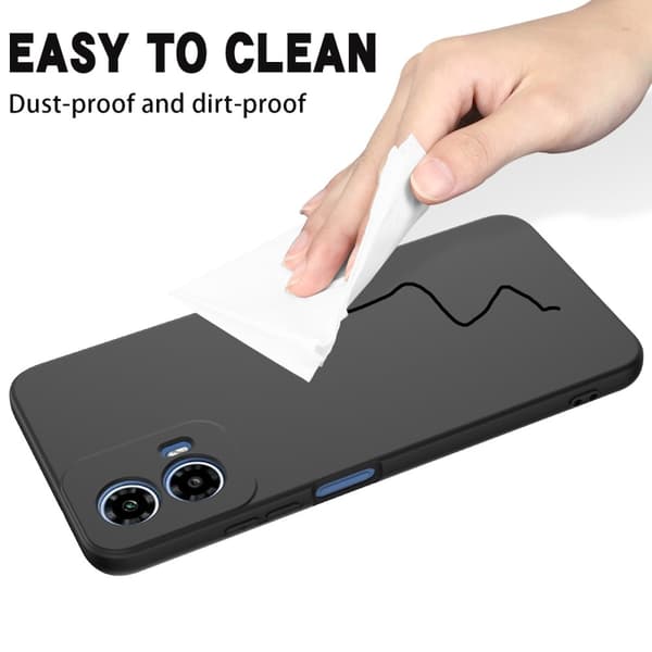 Matte Liquid Motorola Moto G34 silikone cover - Sort Black