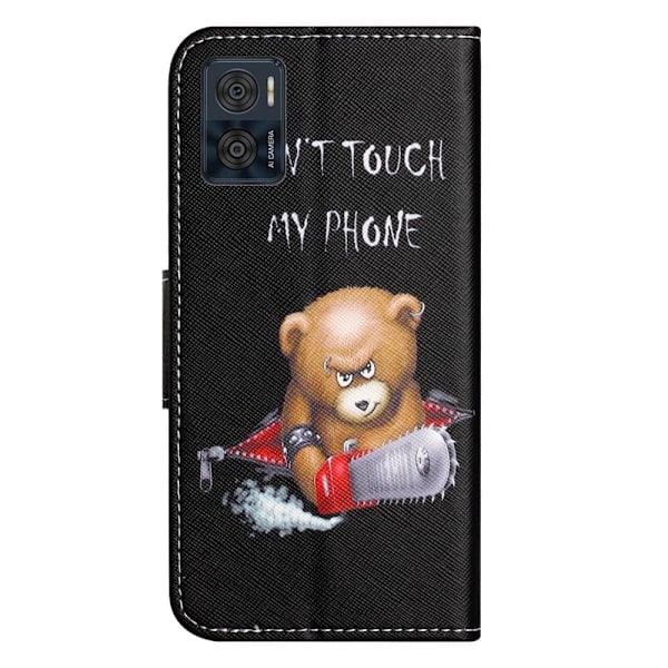 Wonderland Motorola Moto E22i / E22 Flip Etui - Bjørn Black