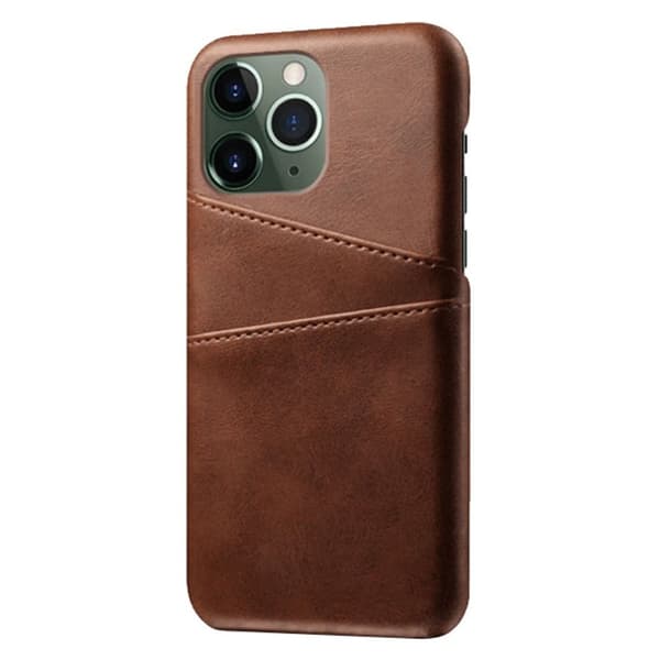 Dual Card iPhone 14 Pro kotelot - Ruskea Brown