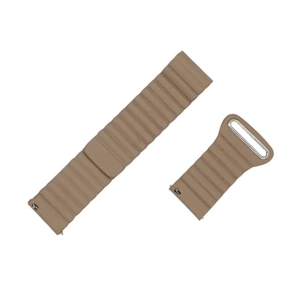 Samsung Gear Sport SM-600 klockarmband genuin läder magnetisk - Khaki Brun